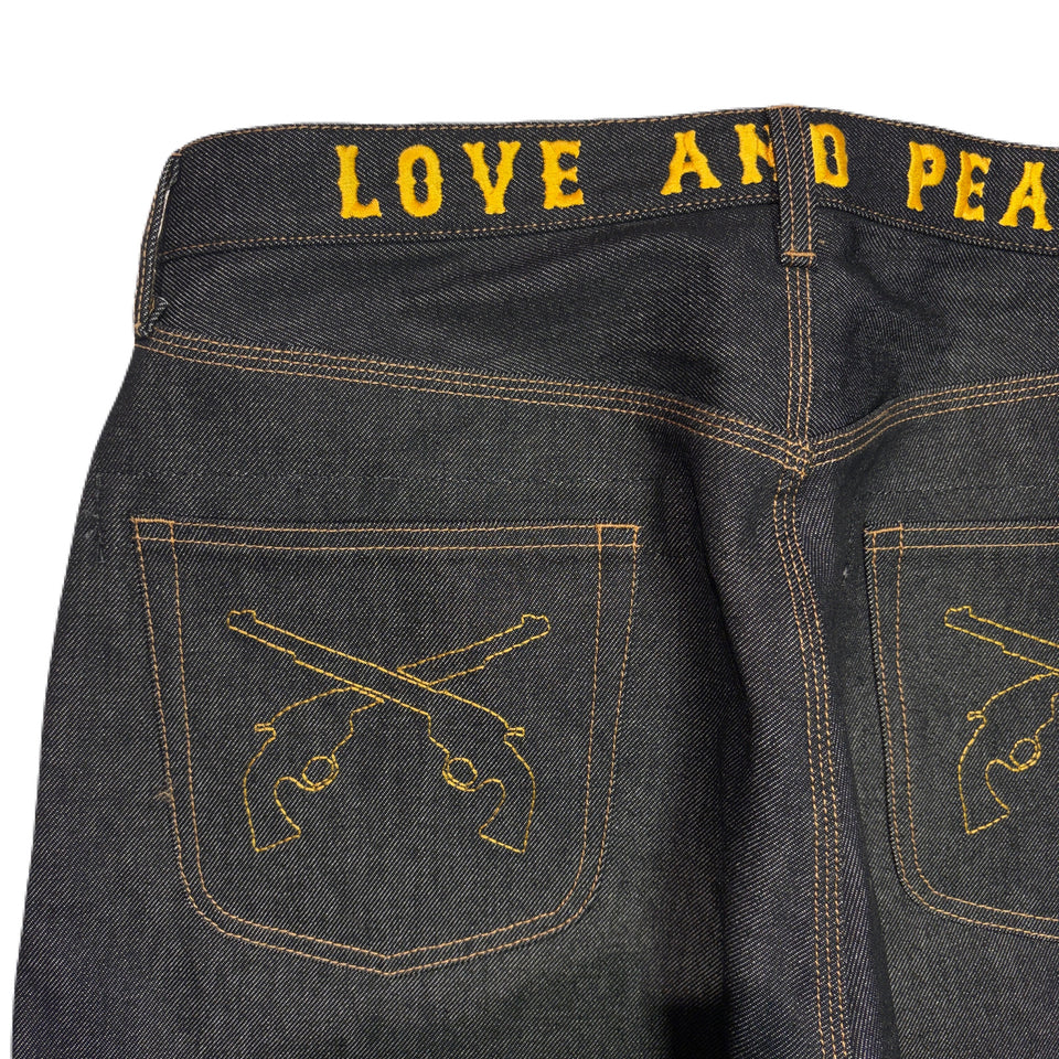 画像をギャラリービューアに読み込む, RIGID DENIM WIDE PANTS / BLACK