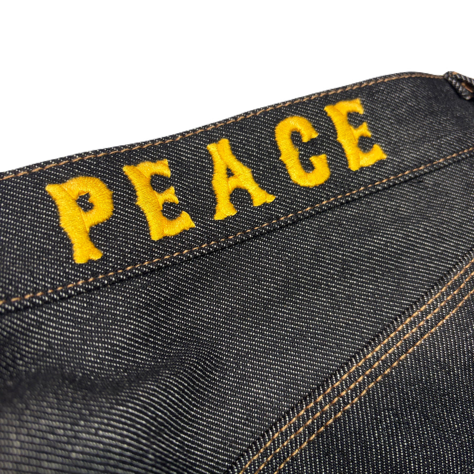 画像をギャラリービューアに読み込む, RIGID DENIM WIDE PANTS / BLACK
