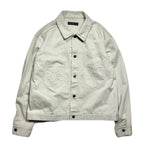 COTTON SATIN SHORT JACKET / OFF WHITE