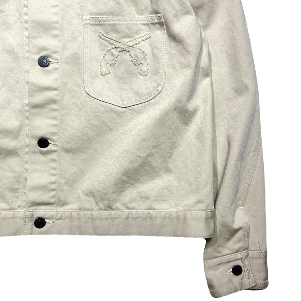 Load image into Gallery viewer, COTTON SATIN SHORT JACKET / OFF WHITE