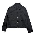 COTTON SATIN SHORT JACKET / BLACK