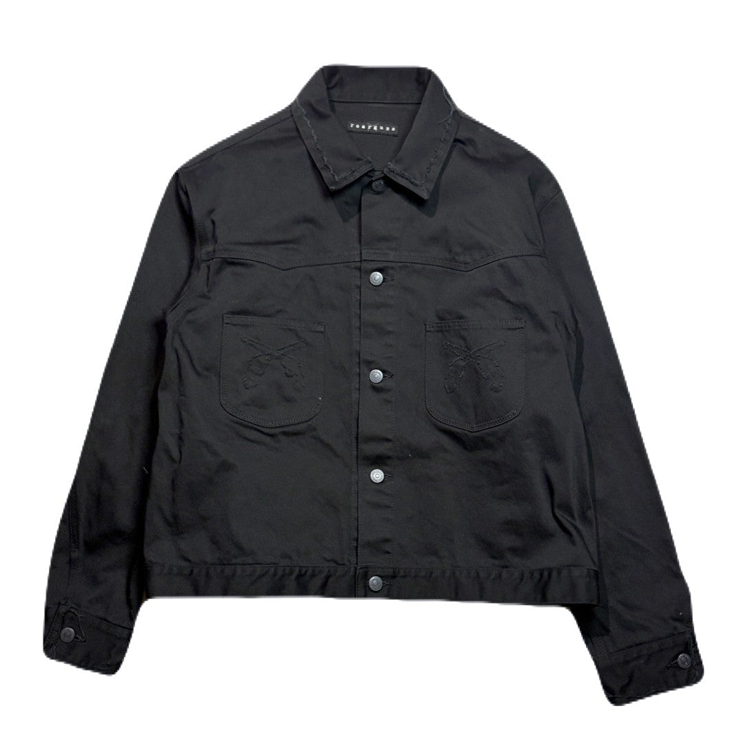 Load image into Gallery viewer, COTTON SATIN SHORT JACKET / BLACK