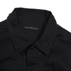 COTTON SATIN SHORT JACKET / BLACK