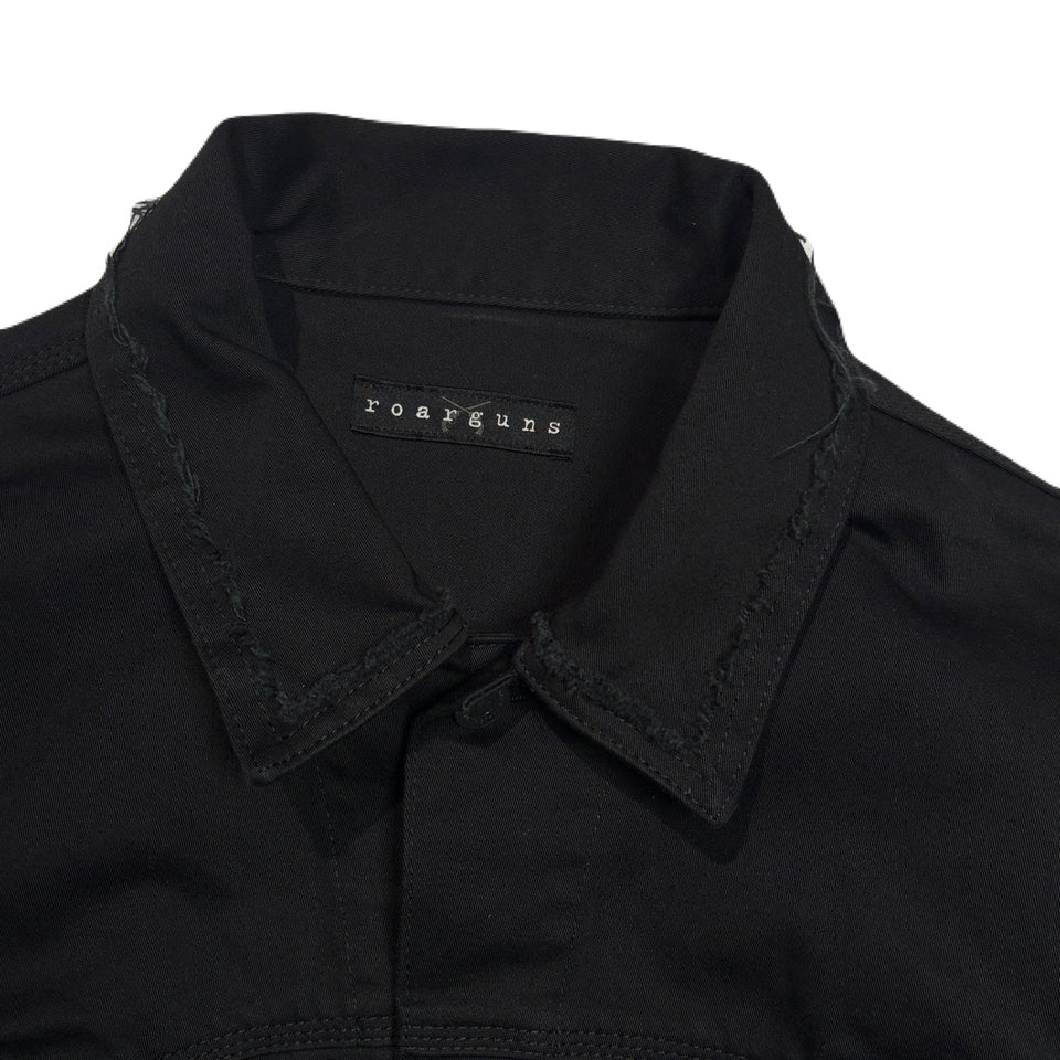 Load image into Gallery viewer, COTTON SATIN SHORT JACKET / BLACK