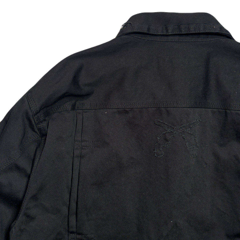 Load image into Gallery viewer, COTTON SATIN SHORT JACKET / BLACK