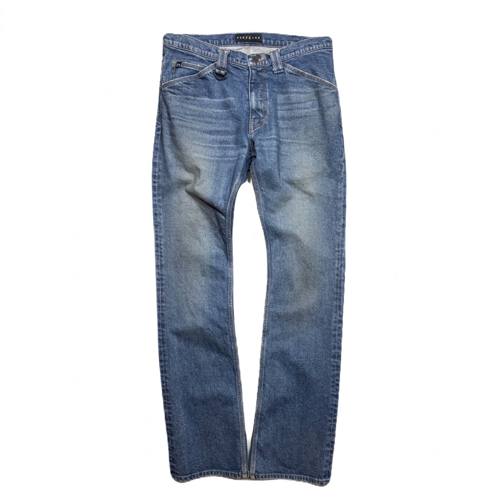 画像をギャラリービューアに読み込む, ARCHIVE STRETCH DENIM PANTS / BLUE