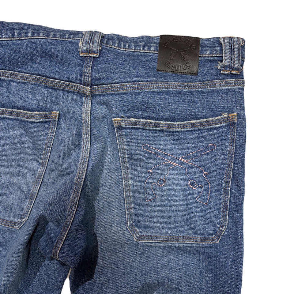 画像をギャラリービューアに読み込む, ARCHIVE STRETCH DENIM PANTS / BLUE