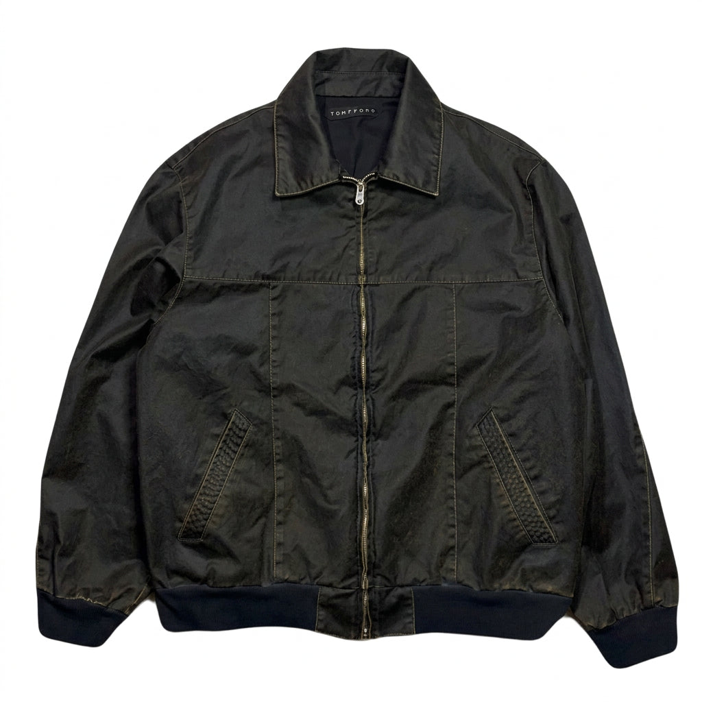 STONE WASH COATING JACKET / BLACK
