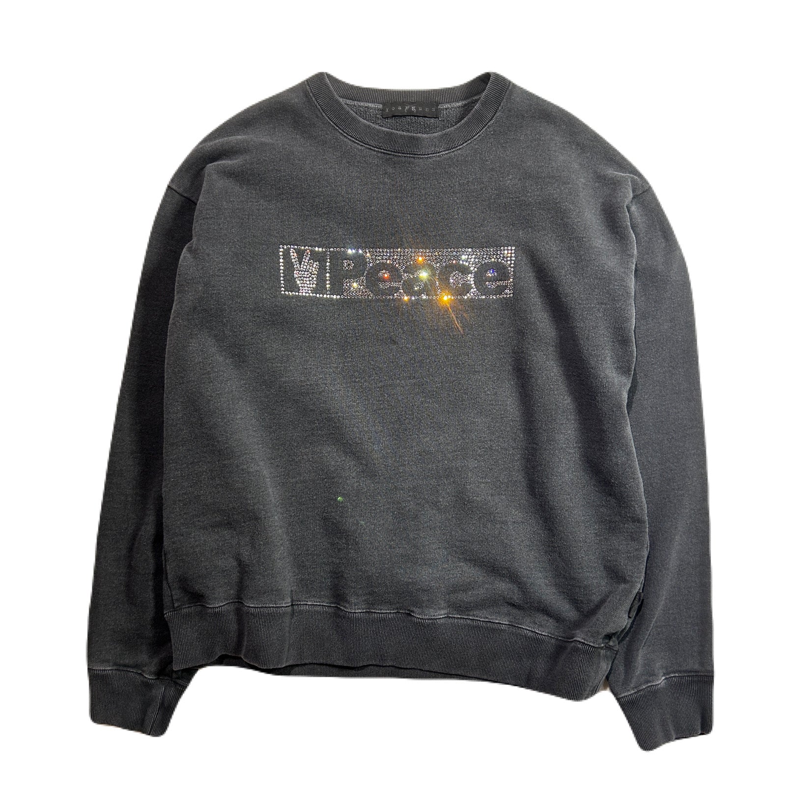 画像をギャラリービューアに読み込む, PEACE CRYSTAL SWEATSHIRT / BLACK