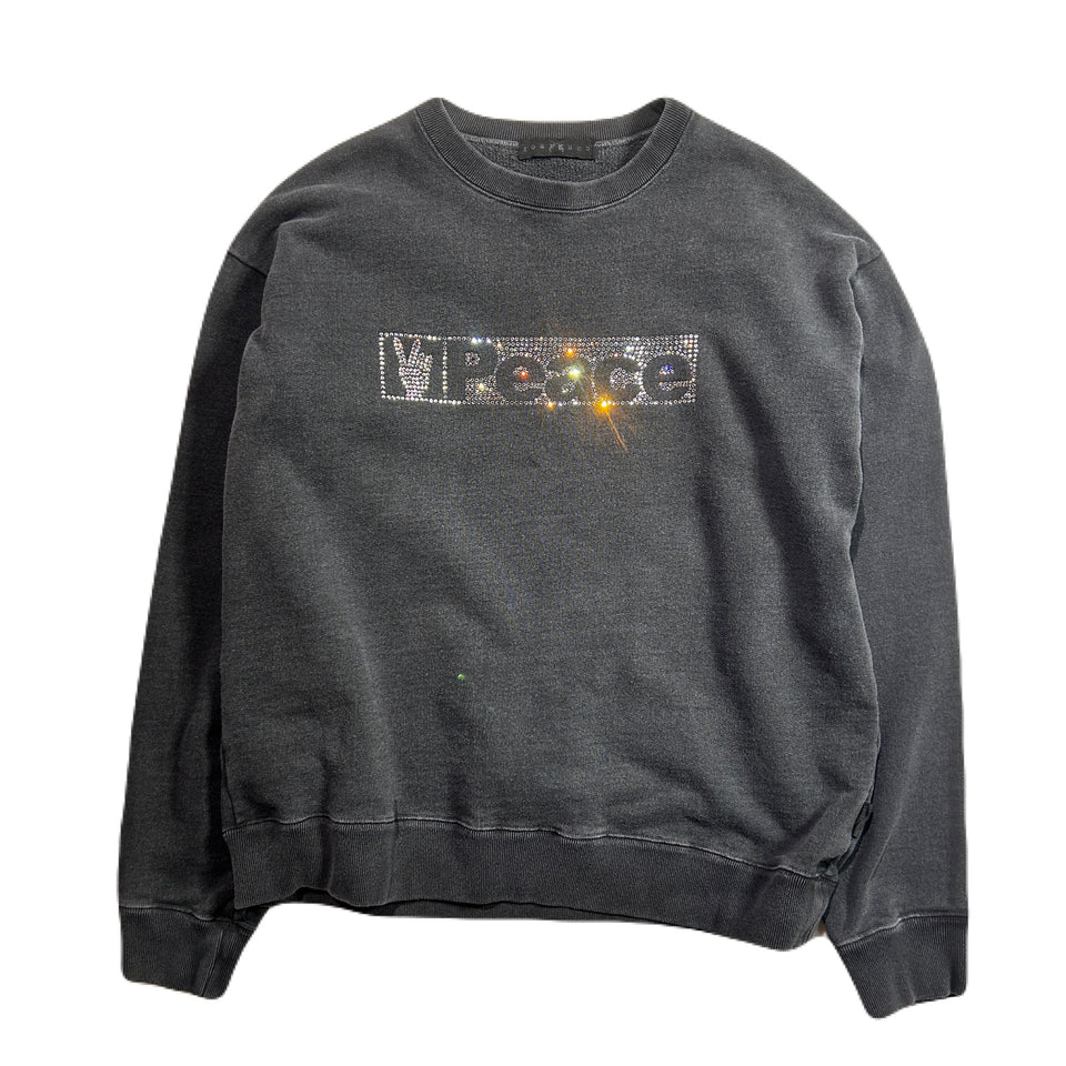 画像をギャラリービューアに読み込む, PEACE CRYSTAL SWEATSHIRT / BLACK