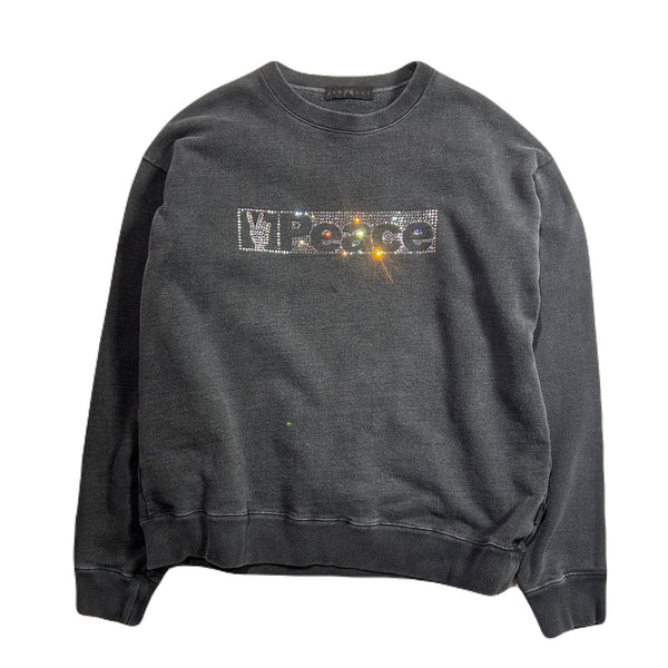 PEACE CRYSTAL SWEATSHIRT / BLACK