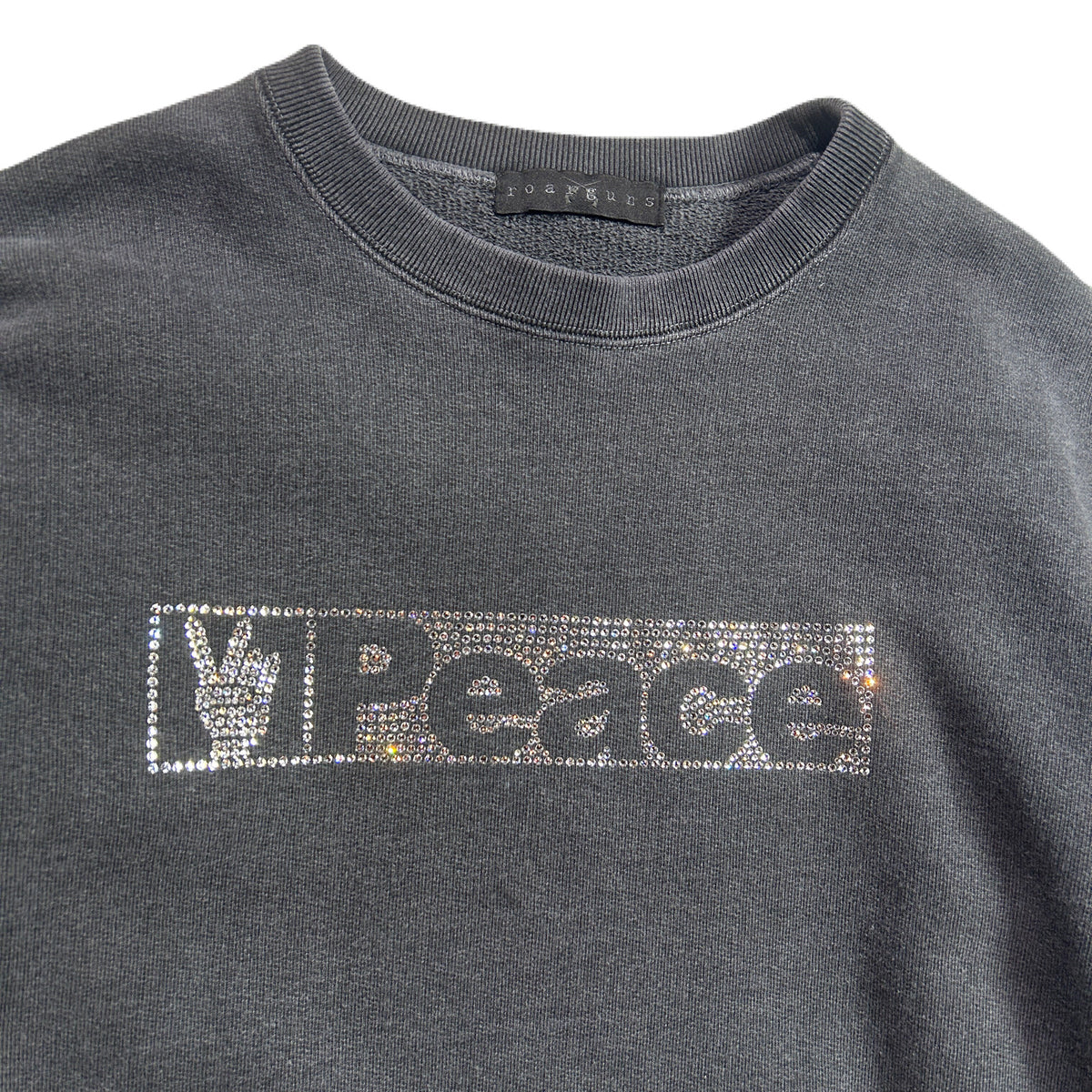 PEACE CRYSTAL SWEATSHIRT / BLACK