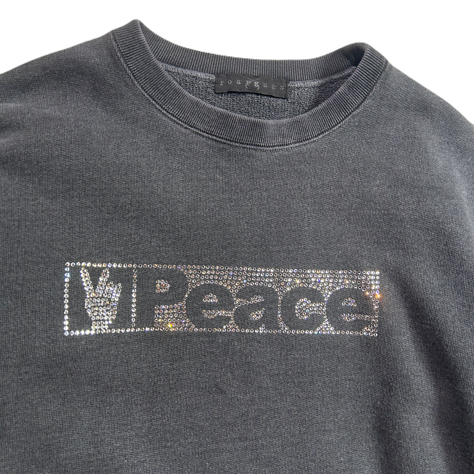 画像をギャラリービューアに読み込む, PEACE CRYSTAL SWEATSHIRT / BLACK