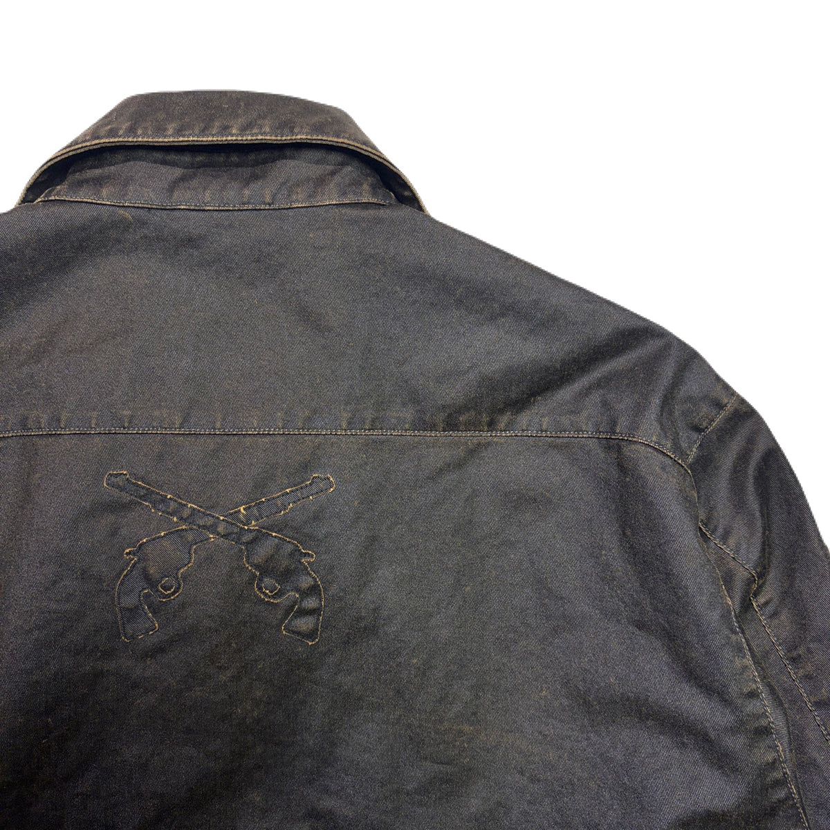 STONE WASH COATING JACKET / BLACK
