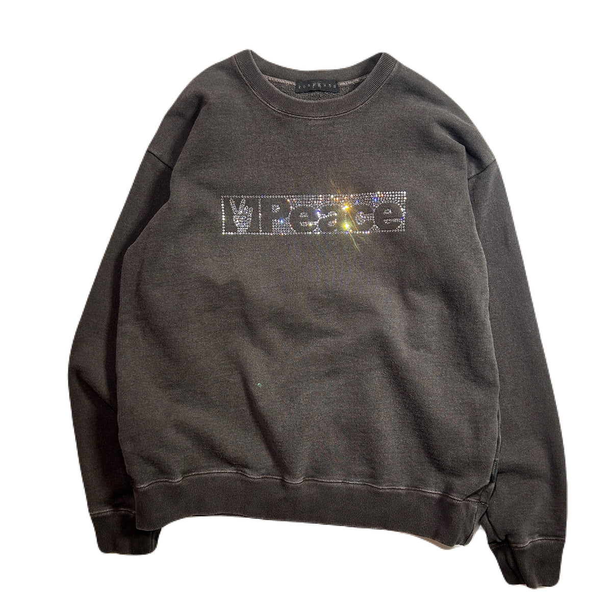 PEACE CRYSTAL SWEATSHIRT / BROWN