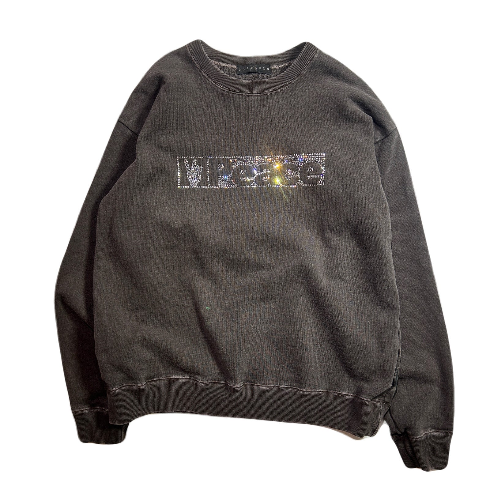画像をギャラリービューアに読み込む, PEACE CRYSTAL SWEATSHIRT / BROWN