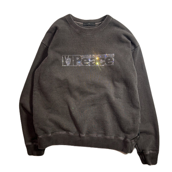 PEACE CRYSTAL SWEATSHIRT / BROWN