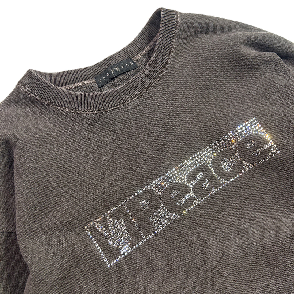 画像をギャラリービューアに読み込む, PEACE CRYSTAL SWEATSHIRT / BROWN