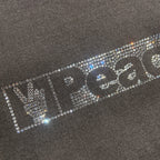 PEACE CRYSTAL SWEATSHIRT / BROWN