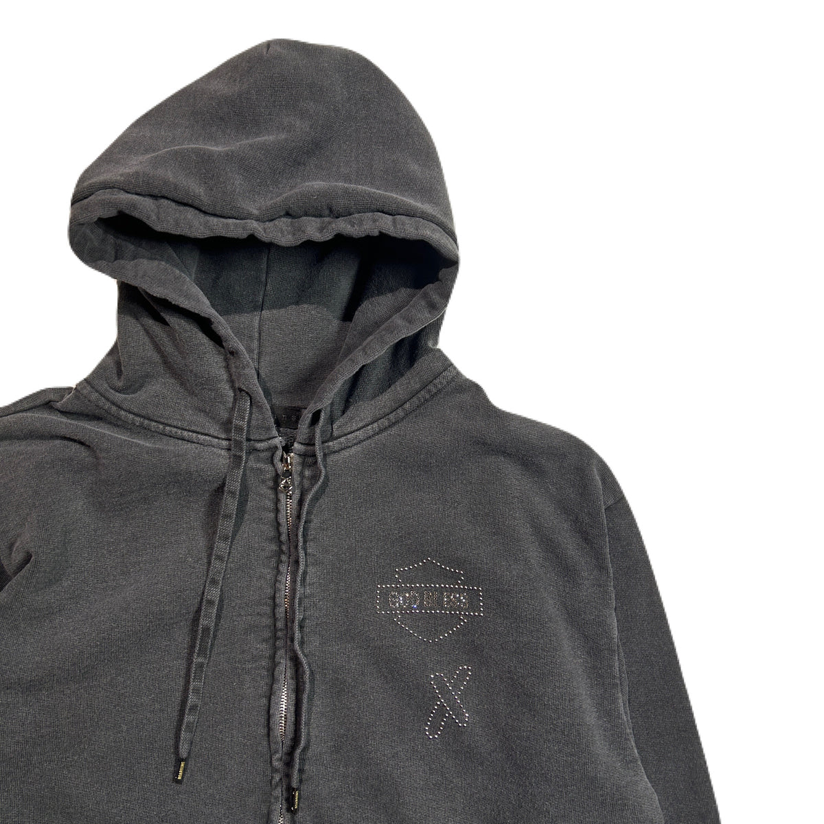 CROSSSGUN CHAIN EMBROIDERY HOODIE / BLACK