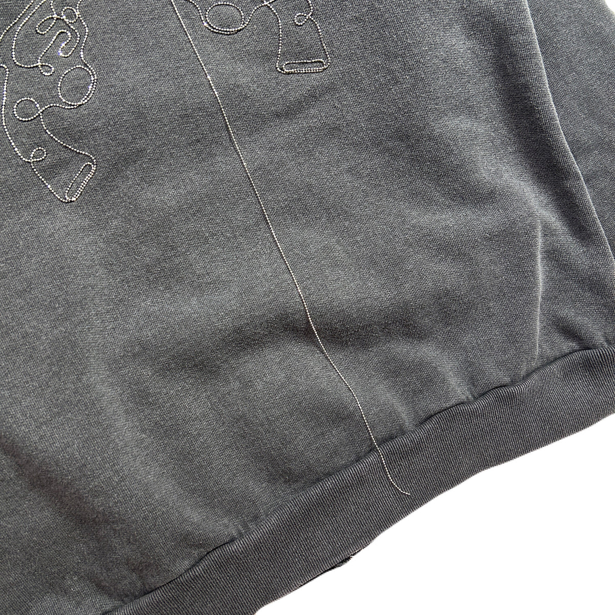 CROSSSGUN CHAIN EMBROIDERY HOODIE / BLACK