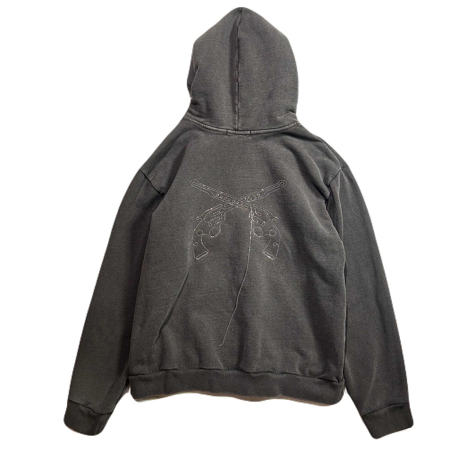 画像をギャラリービューアに読み込む, CROSSSGUN CHAIN EMBROIDERY HOODIE / BROWN
