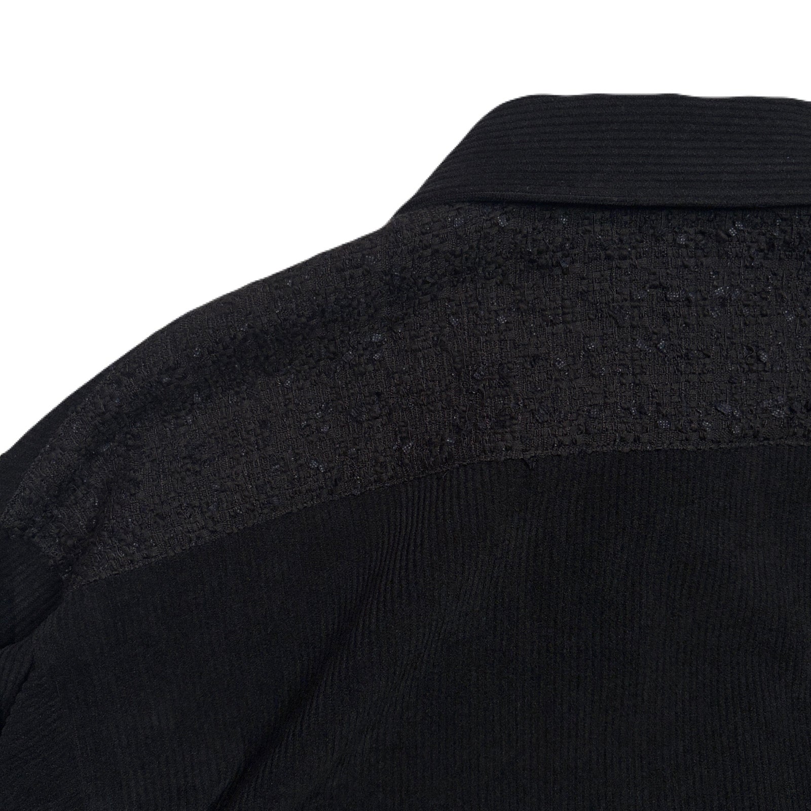 Load image into Gallery viewer, LEATHER PATCH CORDUROY SHIRTS / BLACK