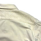LEATHER PATCH CORDUROY SHIRTS / OFF WHITE