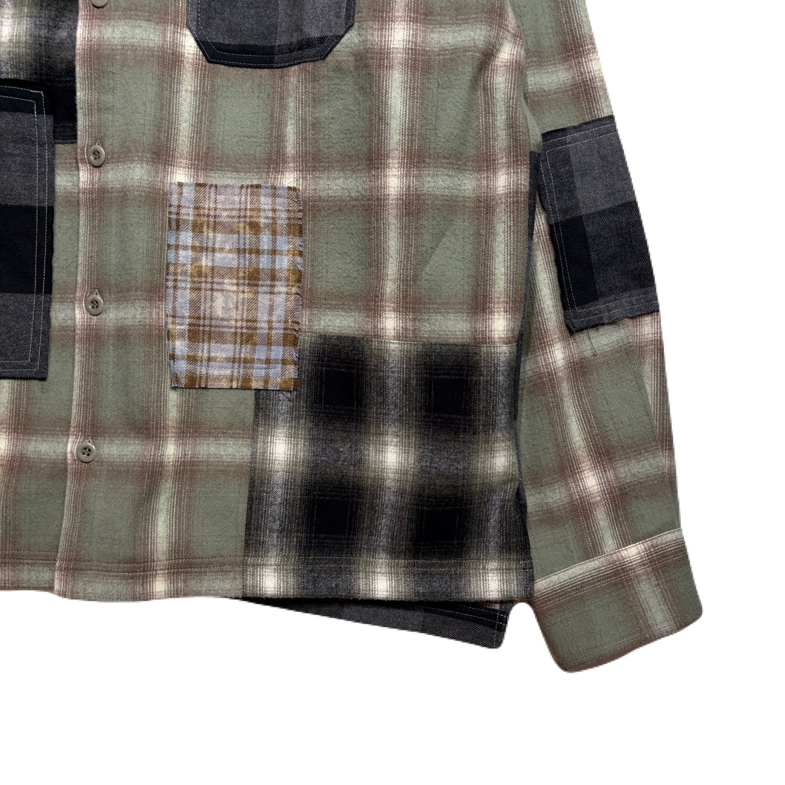 画像をギャラリービューアに読み込む, MULTI CHECK SHIRT CRYSTAL / GREEN