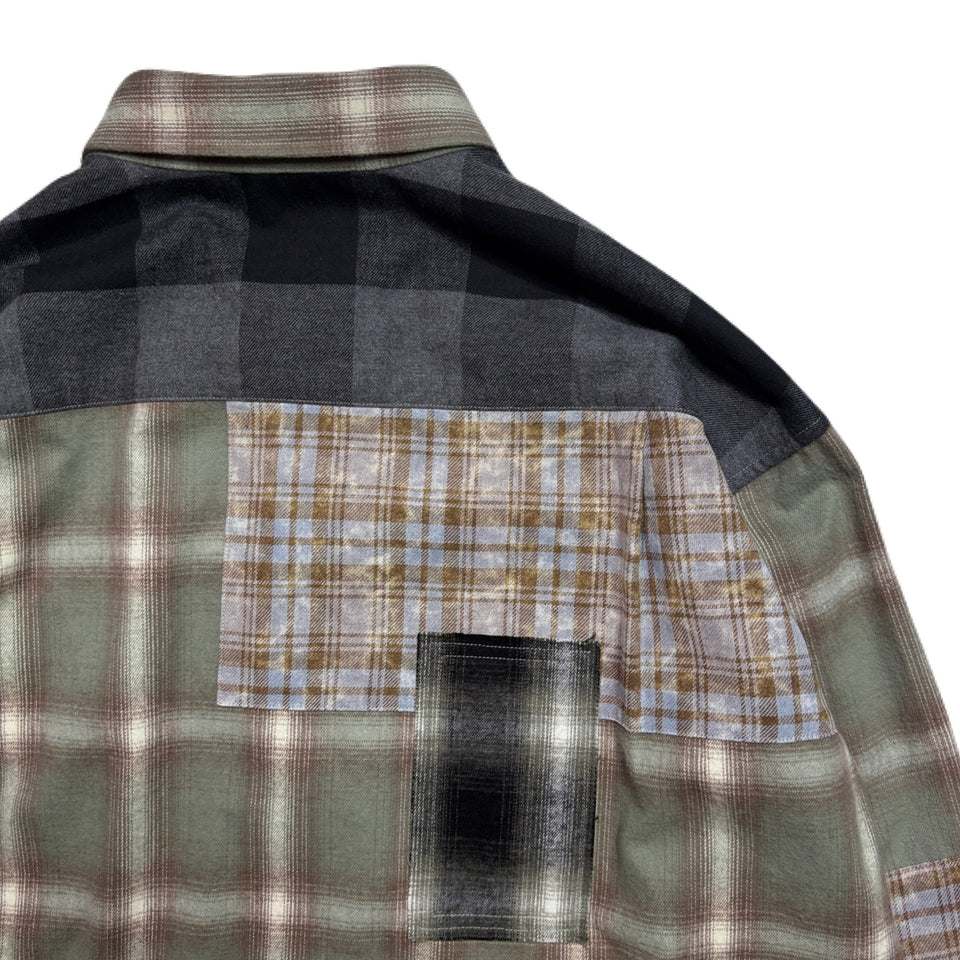 画像をギャラリービューアに読み込む, MULTI CHECK SHIRT CRYSTAL / GREEN