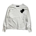WOMENS ORGANDY FLOWER L/S T-SHIRT / WHITE