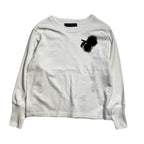 WOMENS ORGANDY FLOWER L/S T-SHIRT / WHITE