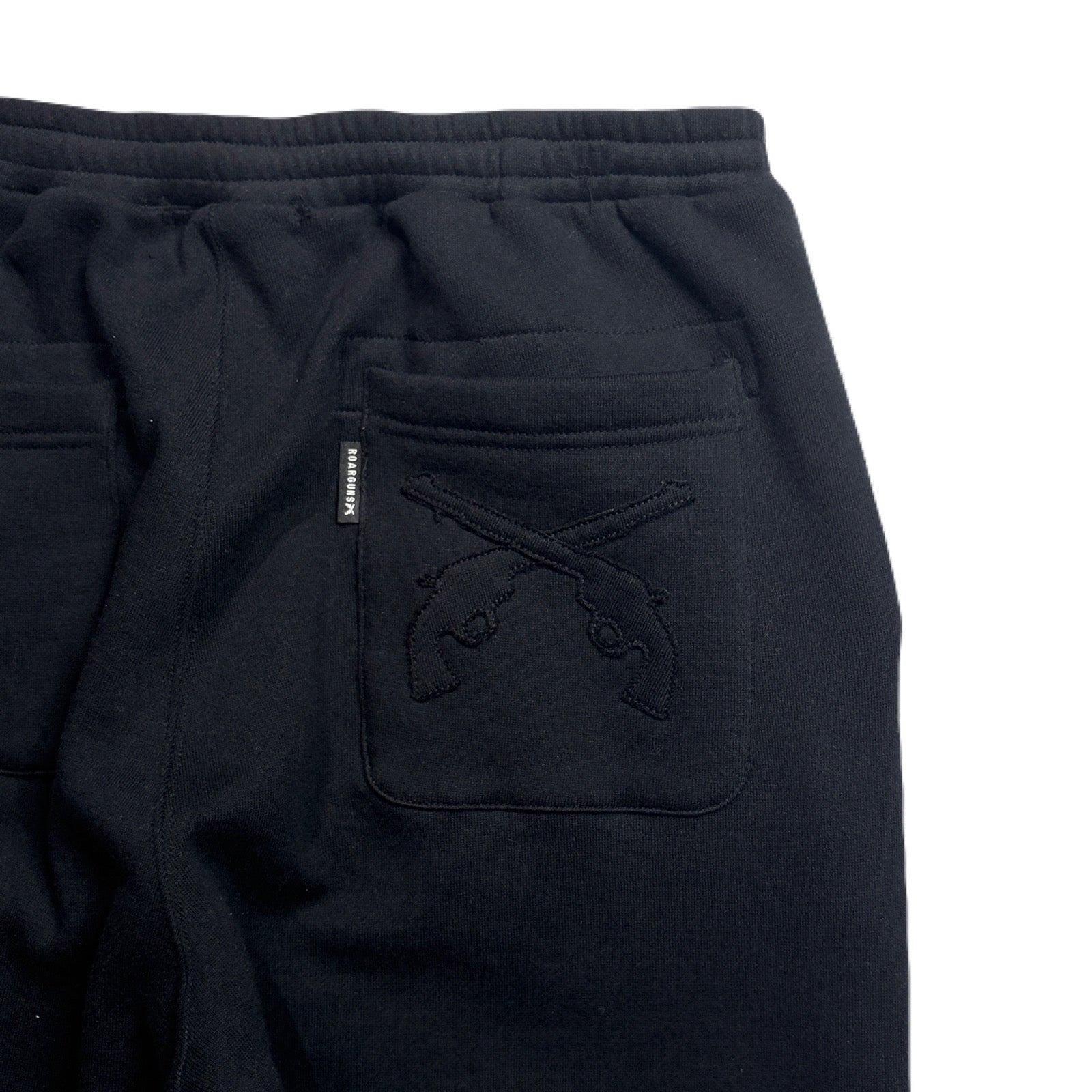 Load image into Gallery viewer, CROSSGUN CRYSTAL SWEAT PANTS / BLACK