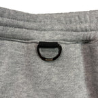 CROSSGUN LEATHER PATCH SWEAT PANTS / GRAY