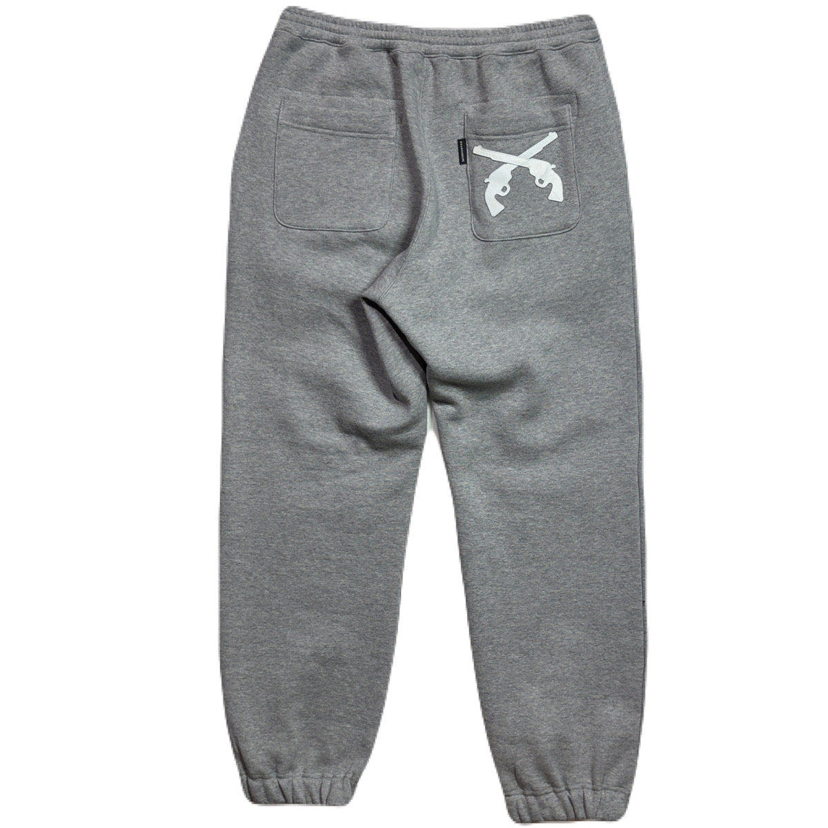画像をギャラリービューアに読み込む, CROSSGUN LEATHER PATCH SWEAT PANTS / GRAY
