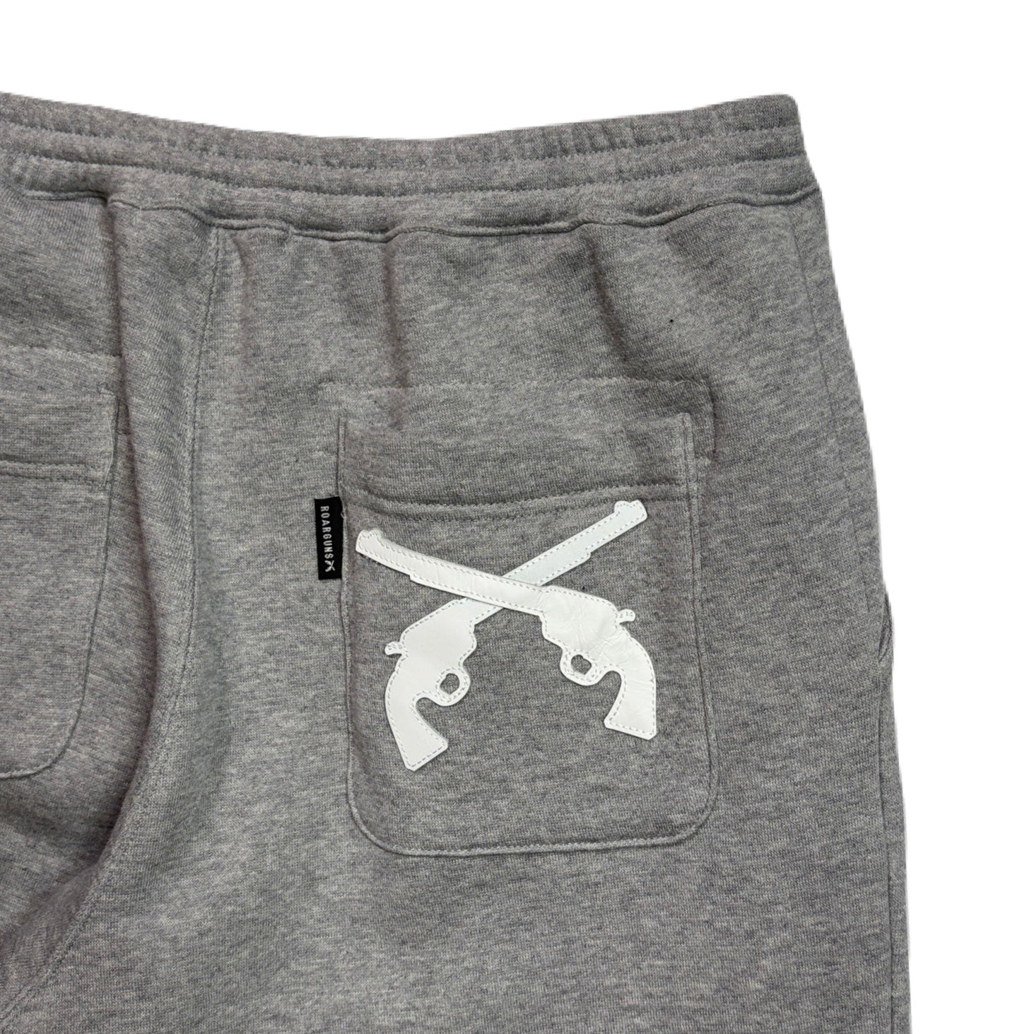 画像をギャラリービューアに読み込む, CROSSGUN LEATHER PATCH SWEAT PANTS / GRAY