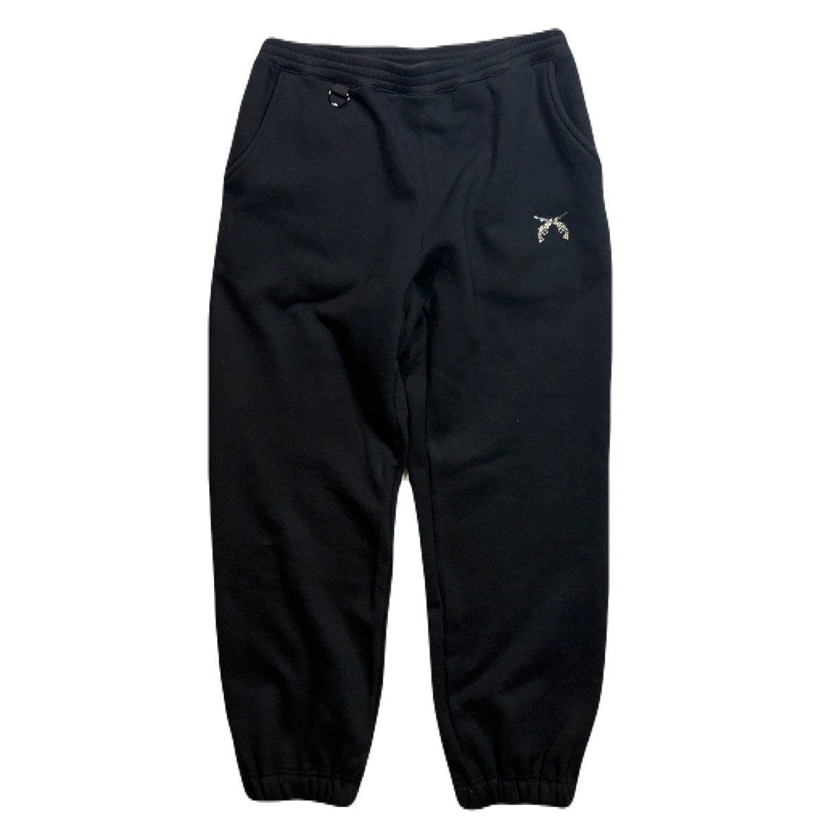 Load image into Gallery viewer, CROSSGUN CRYSTAL SWEAT PANTS / BLACK