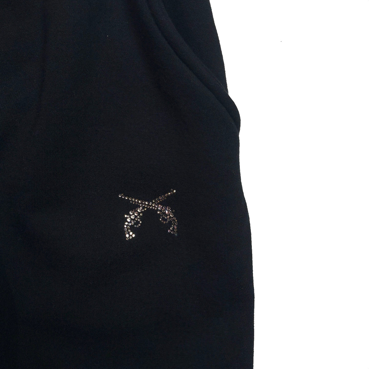 CROSSGUN CRYSTAL SWEAT PANTS / BLACK