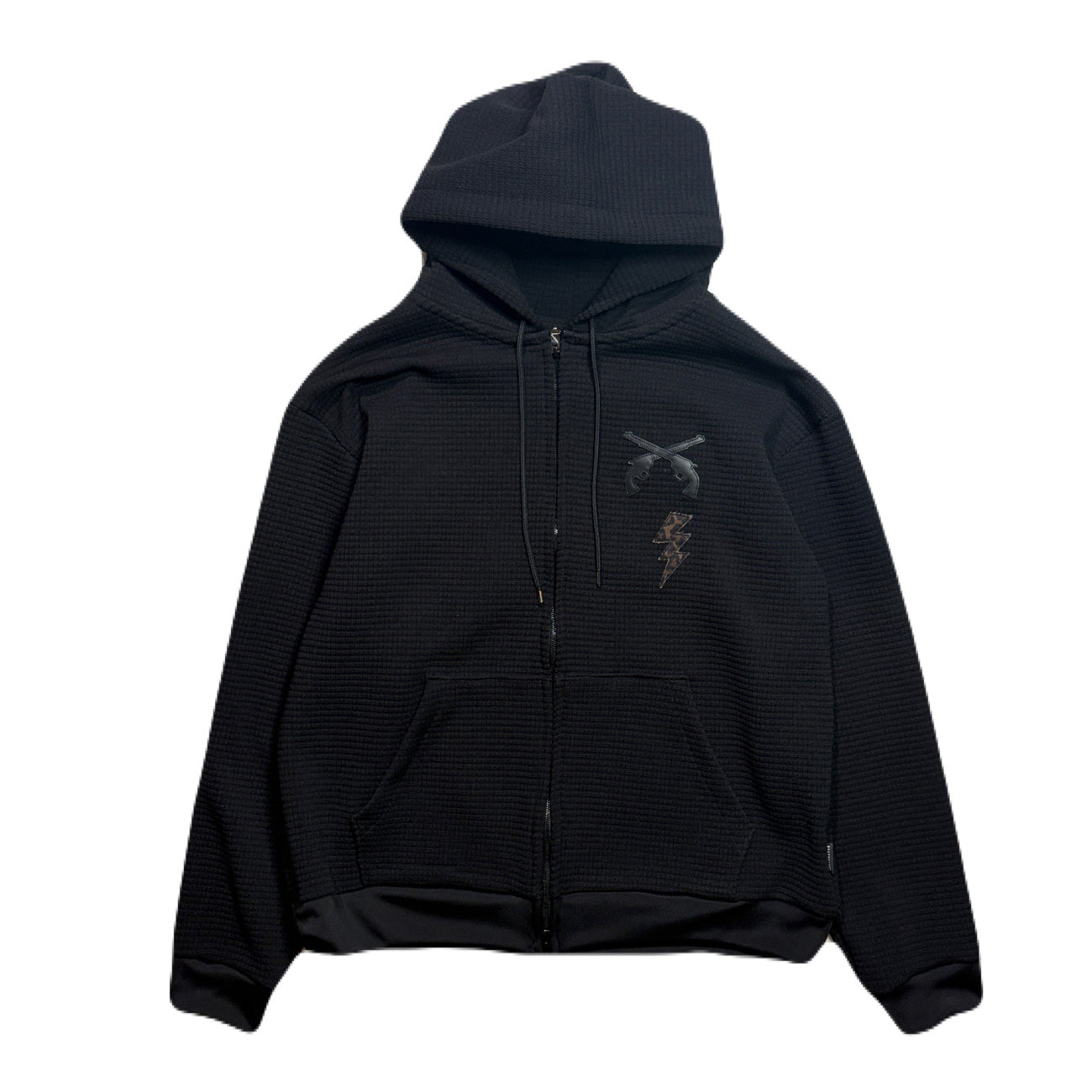 画像をギャラリービューアに読み込む, PATCH WAFFLE HOODIE / BLACK