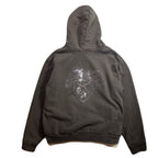 SPANGLE EMBROIDERY HOODIE / BROWN