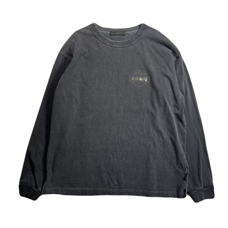 画像をギャラリービューアに読み込む, GOD BLESS CRYSTAL L/S T-SHIRT / BLACK