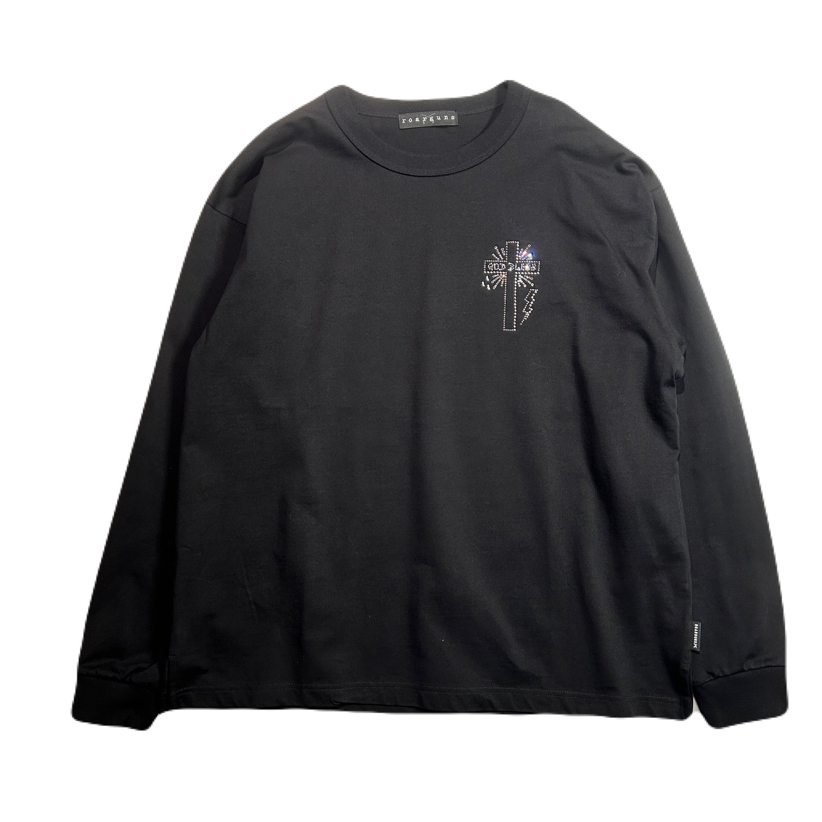画像をギャラリービューアに読み込む, CROSS CRYSTAL L/S T-SHIRT / BLACK