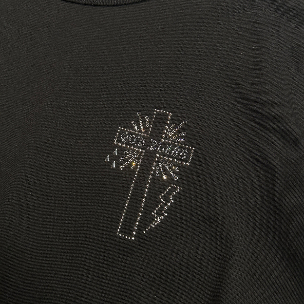 CROSS CRYSTAL L/S T-SHIRT / BLACK