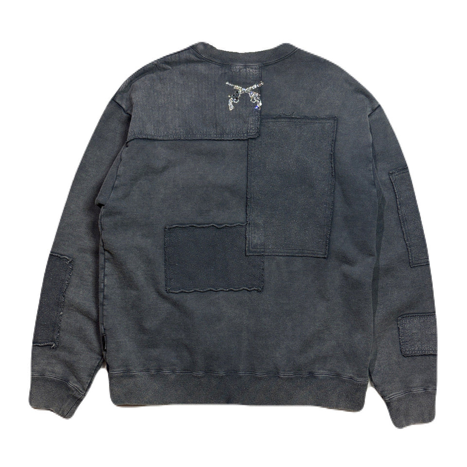 画像をギャラリービューアに読み込む, PATCHWORK SWEAT / BLACK