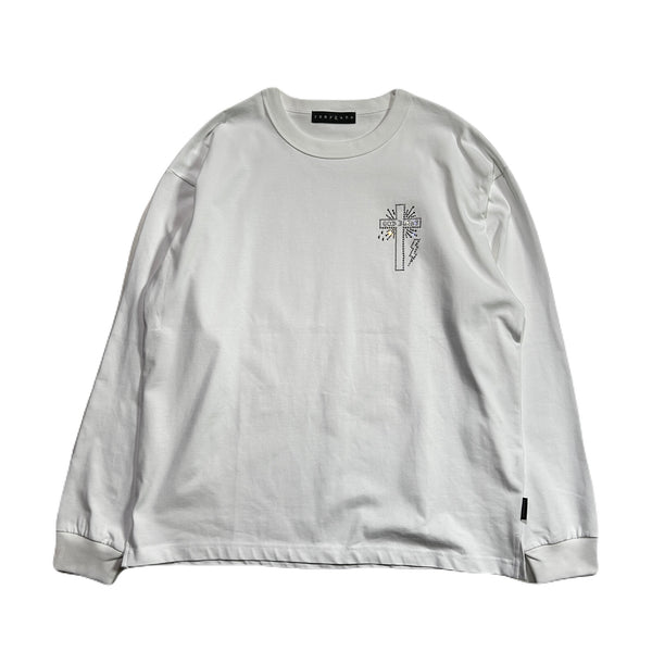 CROSS CRYSTAL L/S T-SHIRT / WHITE
