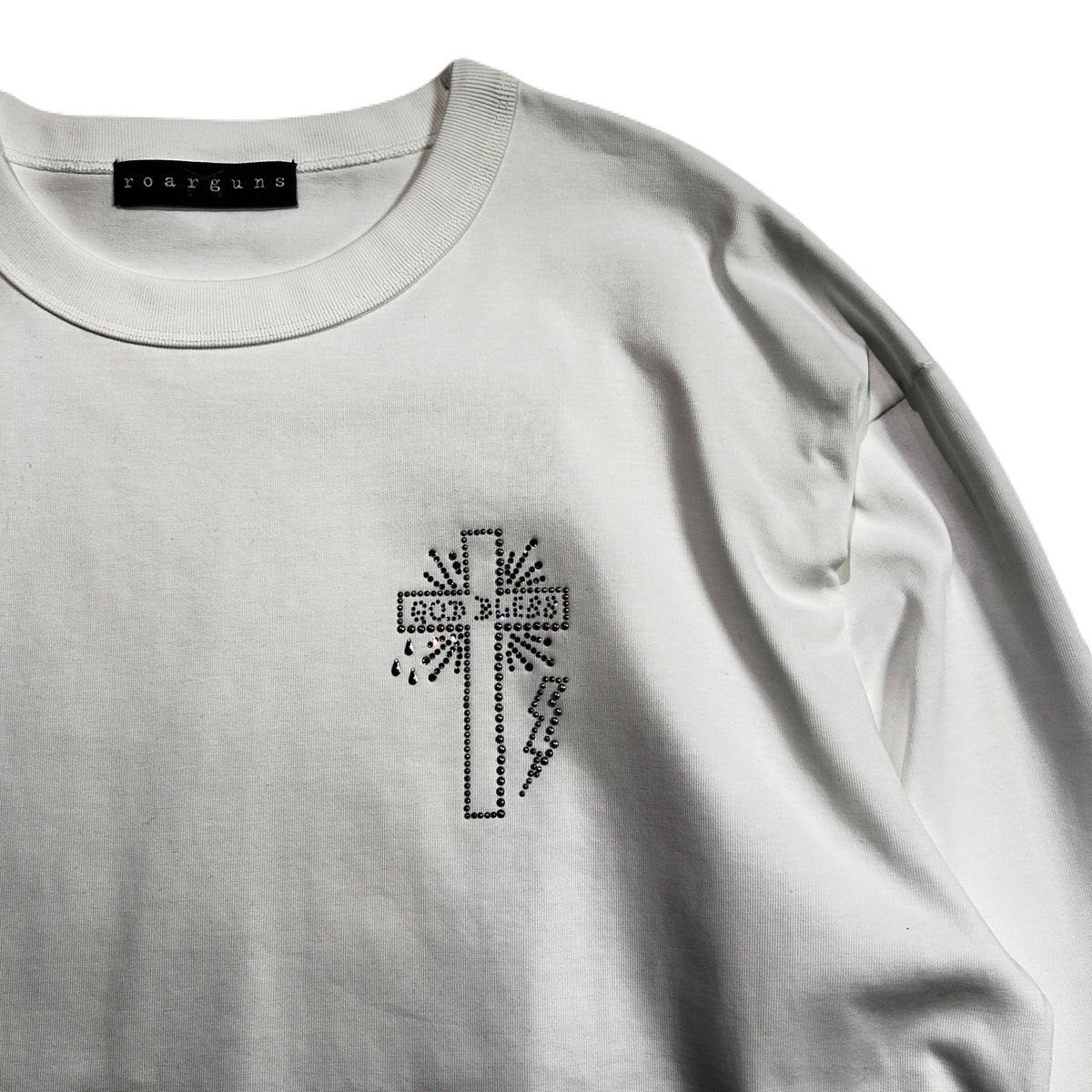 CROSS CRYSTAL L/S T-SHIRT / WHITE