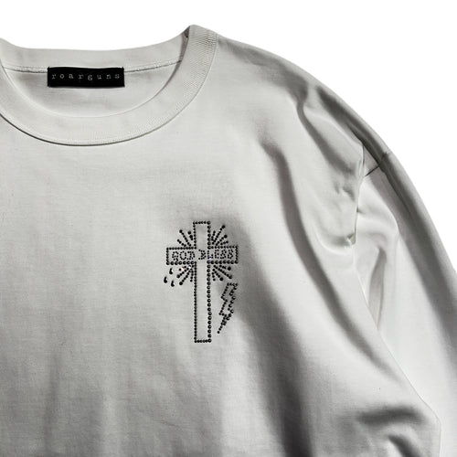 CROSS CRYSTAL L/S T-SHIRT / WHITE