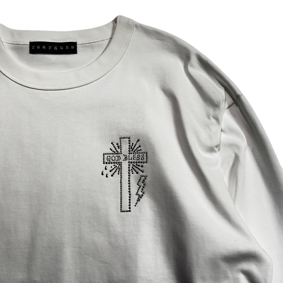 画像をギャラリービューアに読み込む, CROSS CRYSTAL L/S T-SHIRT / WHITE