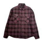 SHGGY CHECK SHIRT METAL / BURGUNDY