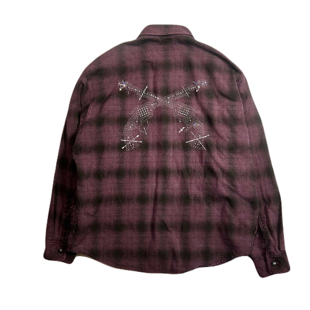 SHGGY CHECK SHIRT METAL / BURGUNDY